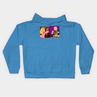 Woman Yelling at Leonardo Abstract Kids Hoodie